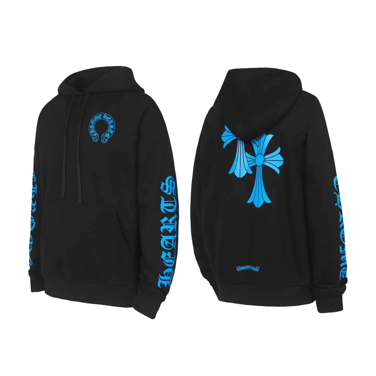 P240 Cross-border running quantity model, please do not place an order if you pursue quality - Chrome Hearts/Chrome Heart Cross ✝️ Sanskrit printed hooded sweatshirt - High weight, high density and high quality. The wool is soft, delicate and skin-friendly. It feels soft and silky. It has excellent warmth and skin-friendly properties - Custom-woven and dyed, no color difference. No matter the fabric or workmanship details, it beats the ordinary version on the market - Hardware zipper accessories are all customized, full of details -Colour: black white -Size: S M L XL